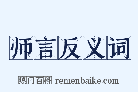 师言反义词是什么意思的图片